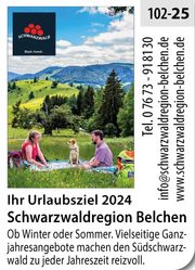  Schwarzwaldregion Belchen - Mein Urlaubsziel