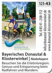 Bayerisches Donautal und Klosterwinkel - Radfahren & Wandern