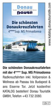 Donau Touristik GmbH – Flusskreuzfahrten auf der Donau mit der MS Primadonna