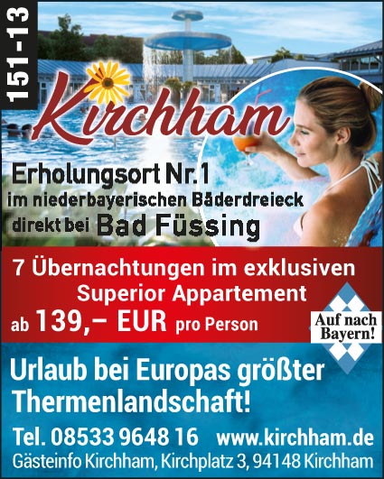 Kirchham – Attraktive Wellness- und Gesundheitsangebote